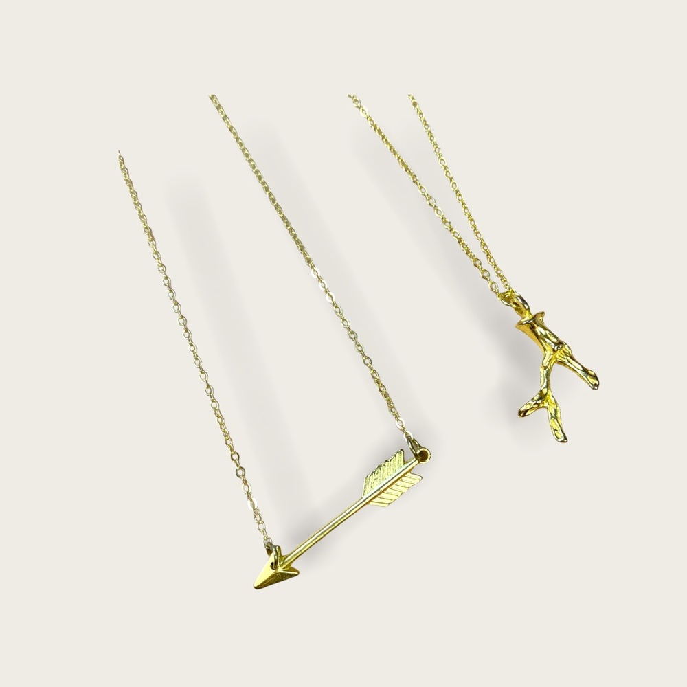 NEW Maison Scotch Special Limited Edition Gold Plated Necklaces (Bundle of 2)